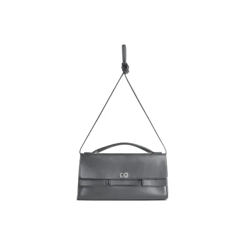 Balenciaga Bel Air Calfskin One Shoulder Handbags Small Size Women's Gray