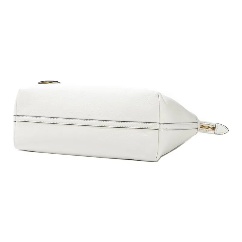 PRADA Calfskin Tote Bag Shopping Bag Crossbody Bag Shoulder Bag Women's White-5