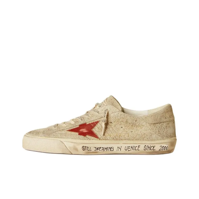 Golden Goose Super Star Low Top Skateboard Shoes Men's Beige-0