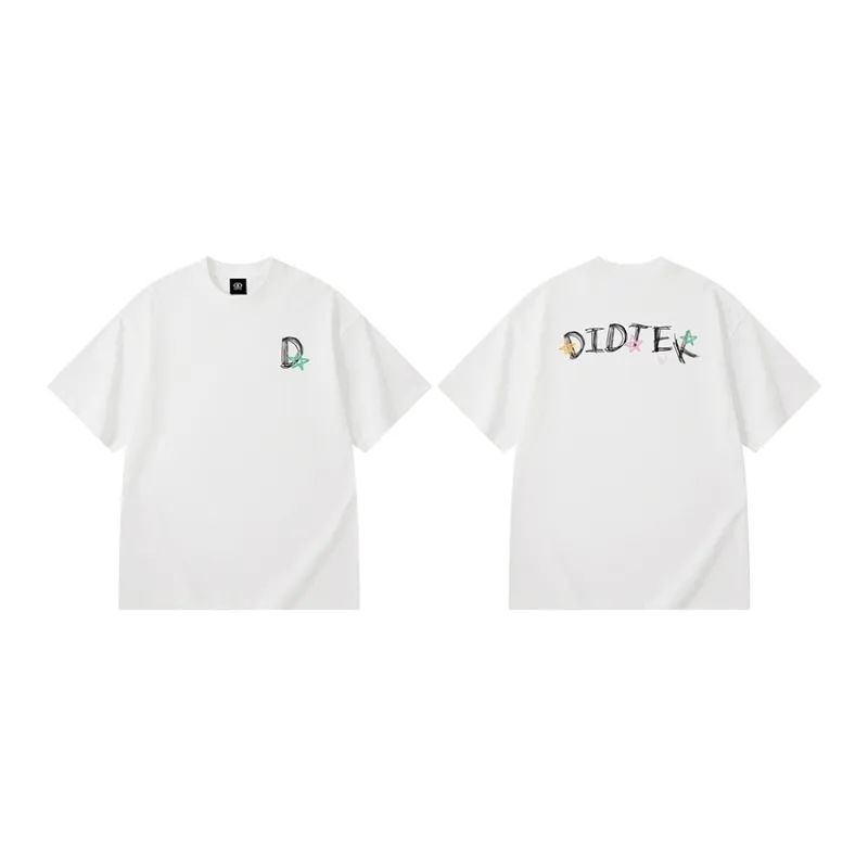 DIDTEK Drop Shoulder Sleeve Short Sleeved T Shirts Unisex-2