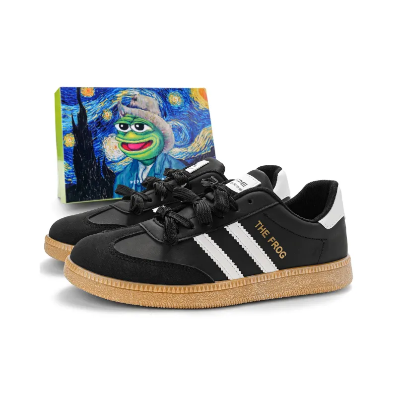 Pepe The Frog Low Top Skateboard Shoes Unisex-0