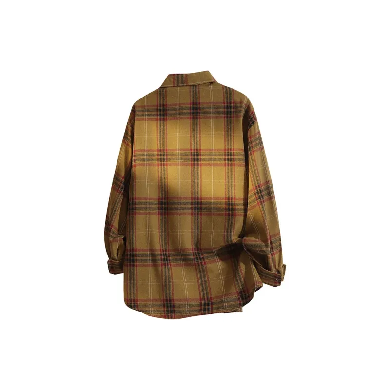 YOSICIL Shirt Unisex Yellow Plaid-11