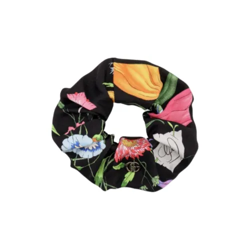 GUCCI Silk Hair Tie Women's Black