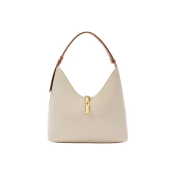 Furla Canvas Handbag Medium Size Women's Natural