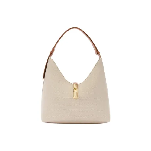 Furla Canvas Handbag Medium Size Women's Natural
