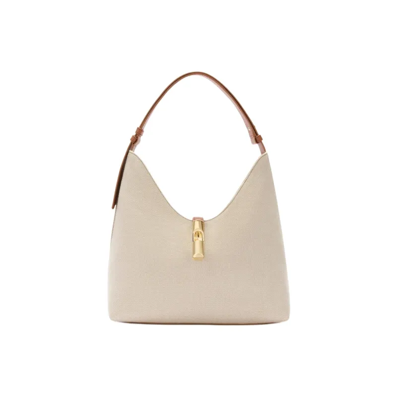 Furla Canvas Handbag Medium Size Women's Natural-0