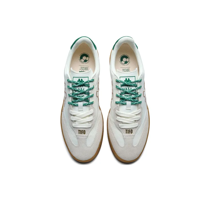 Kappa Tifo Back to Back Anti Slip Wear Resistant Low Top Skateboard Shoes Unisex White Green-3