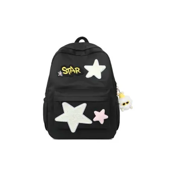 URBAN FOREST Canvas Backpack Unisex Yellow/Green/Pink/Black