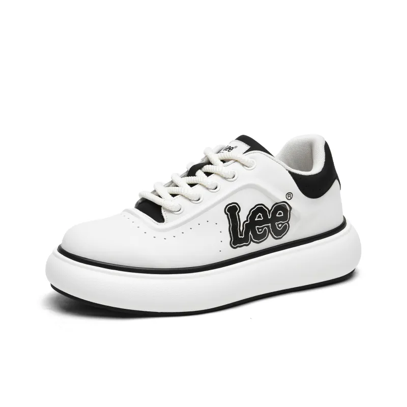 Lee Casual Comfortable White Sneakers Trendy Versatile Commute Low Top Skateboard Shoes Men's-8
