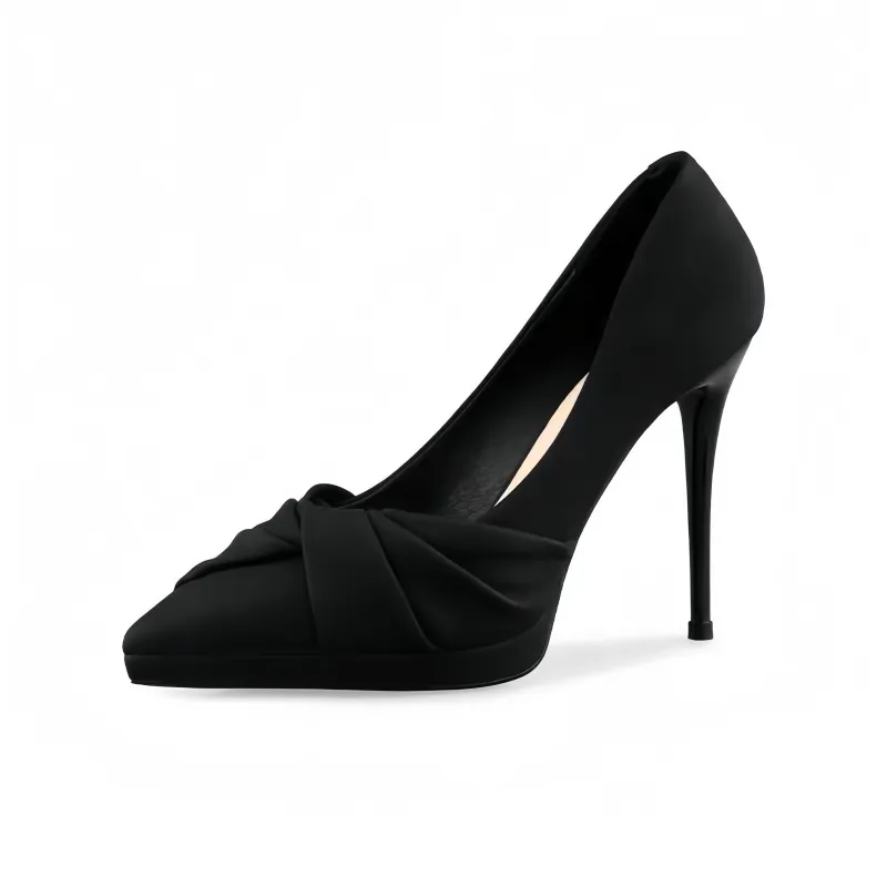 ROBINHOOD Refined Purple Moon Galaxy Box, Elegance Of A Mature Lady Slim Heel High Heels Women's Black-0