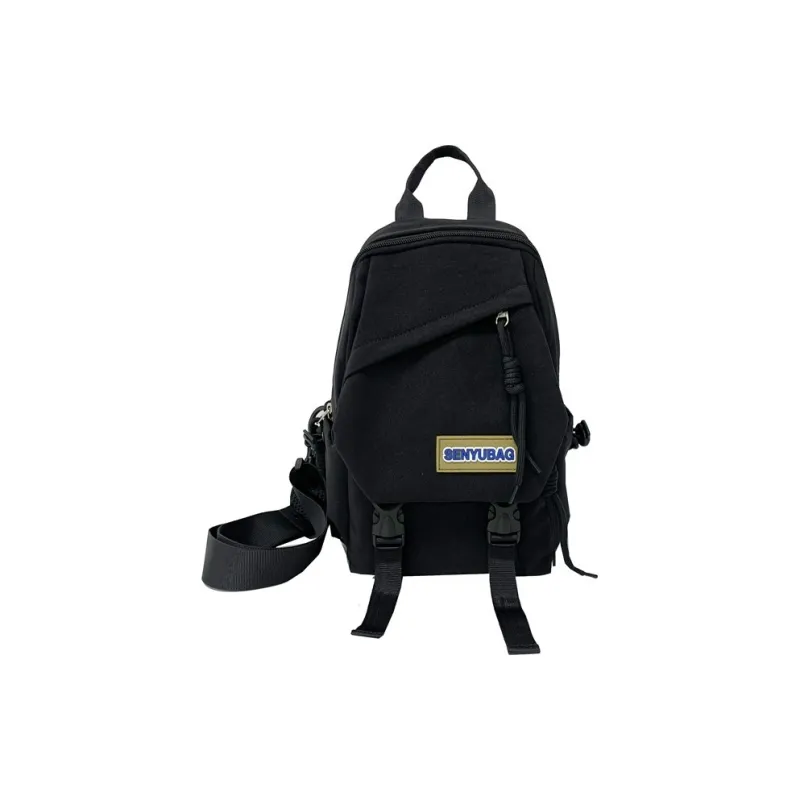 BUBM Composite Cloth Sling Bag, Crossbody Bag Regular Unisex Ecru/Black/Orange/Khaki/Green-6