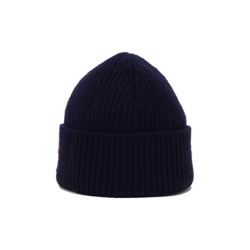 Ami Paris Ami De Coeur Logo Patch Merano Wool Beanie-3