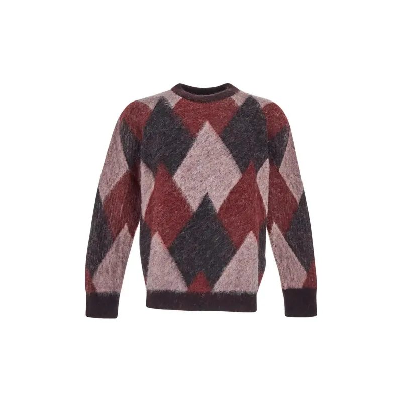 LANEUS Argyle pattern Cardigan-0