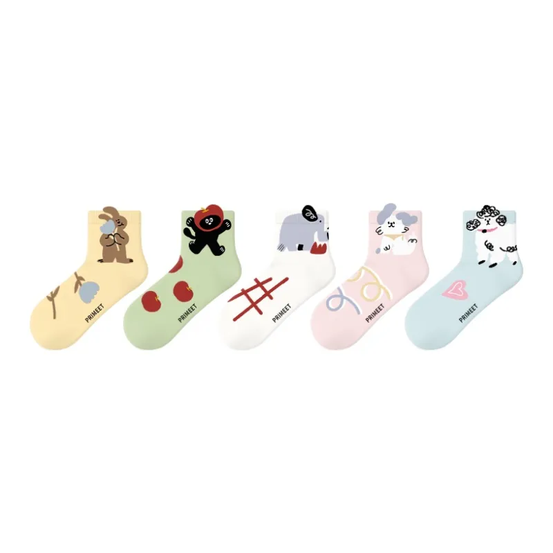 Primeet Mid-Calf Socks Women's 5 Pack-31