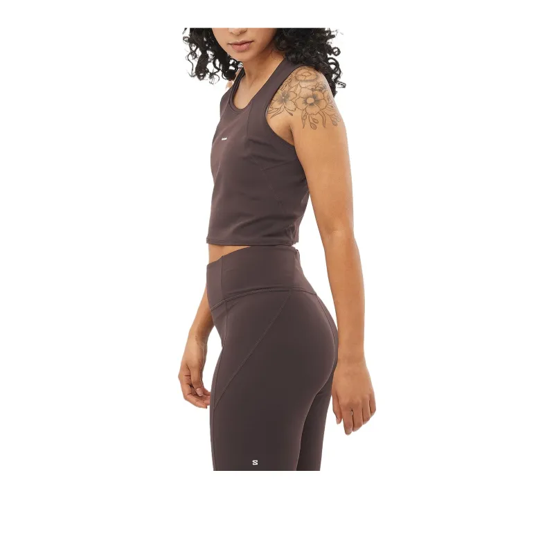 SALOMON SHKout Bliss Sport Vests Women's Coffee Bean Color-3