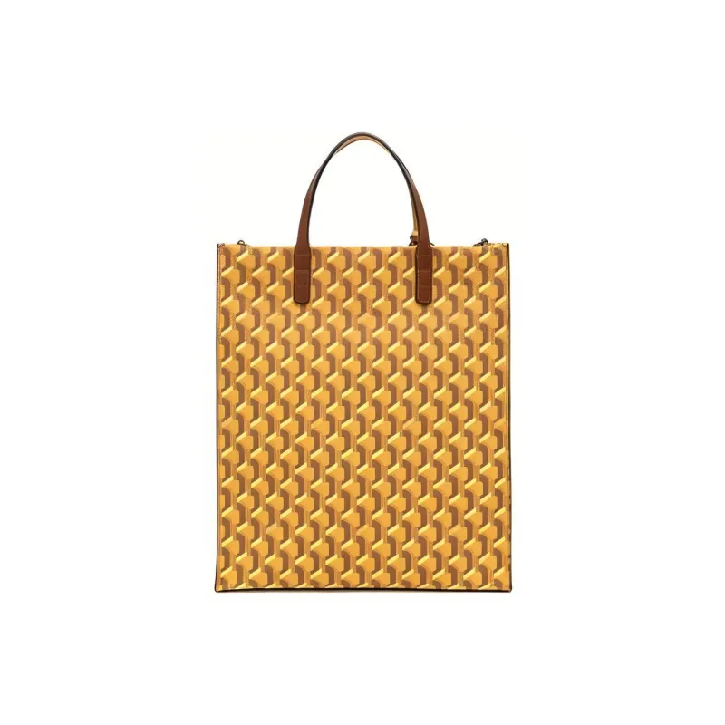 ROSA.K Synthetic Cow Leather Tote Bag Shopping Bag Handbag Women's Yellow-3
