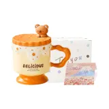 Cookie Bear Yellow+Greeting Card