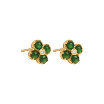 Heng Tai Jewelry Ice Type Jadeite Stud Earrings Women's