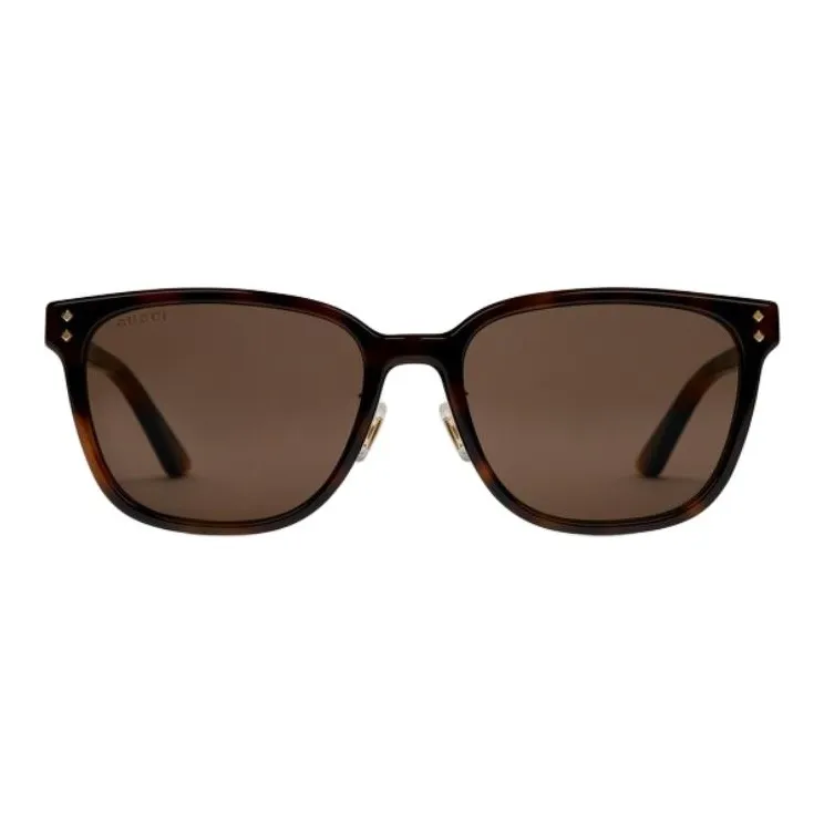 GUCCI Metal Acetate Square Sunglasses Men's Tortoiseshell-1