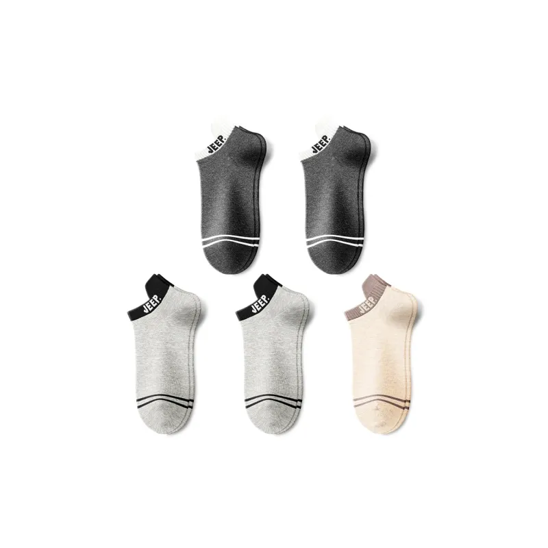 Jeep No Show Socks Unisex Multi double Loading-4