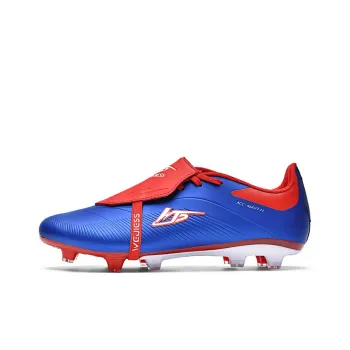 QIUTEXIONG FG Rubber Long Studs Soft Ground Natural Ground Cushioning Breathable Soccer Shoes Unisex
