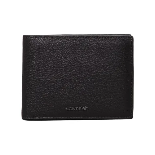 CALVIN YM0YM00313 Grained Leather Wallet Men's Black