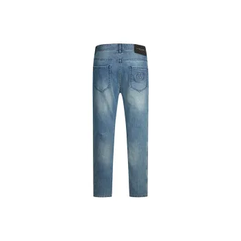 MANGANO Jeans Men Denim Blue Includes Brand Shopping Bag