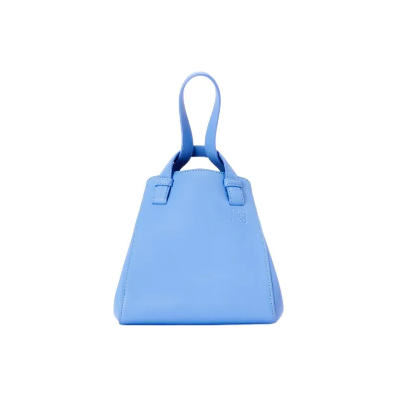 LOEWE Hammock Nugget Napa Calf Leather Handbag Shoulder Bag Crossbody Bag Women's Blue-0