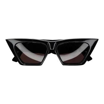 Phoebe Philo Acetate Irregular Shape Sunglasses Women's Black