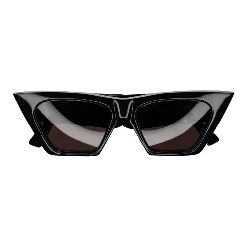 Phoebe Philo Acetate Irregular Shape Sunglasses Women's Black