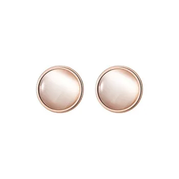 Yiru Glass Cat Eye Stud Earrings Women's