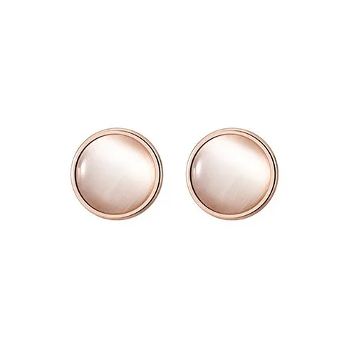 Yiru Glass Cat Eye Stud Earrings Women's-0
