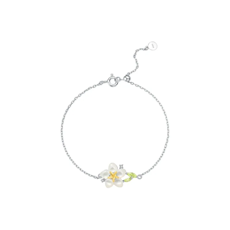 BABYBEI 925 Sterling Silver Mother Of Pearl Bracelets Women's-0