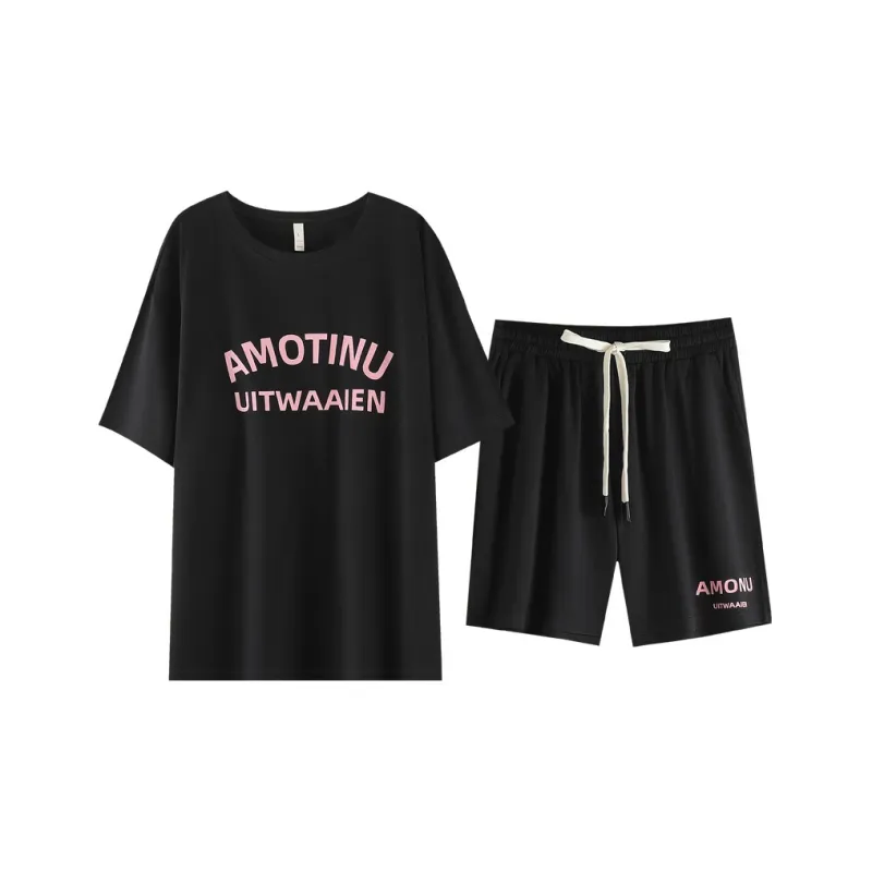 XIAFENYAN Pajama Set Women's Black-0