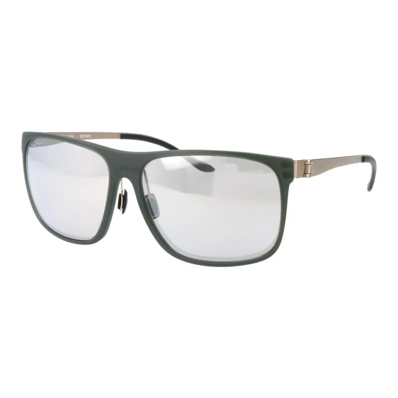Mercedes Benz Metal Square Sunglasses Men's Green-2