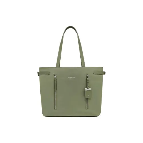 SAMSONITE Nylon Tote Bag Shopping Bag Shoulder Bags Women's Dark Green