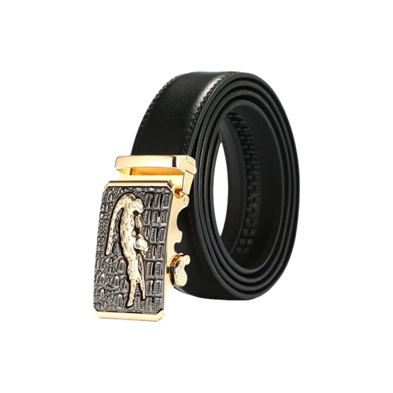 Yalu Cow Leather Belts Men's Width 3.5cm-1