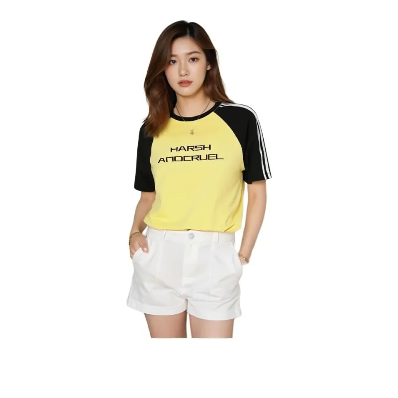 LESS BEARS Raglan Sleeve T Shirt Unisex-5