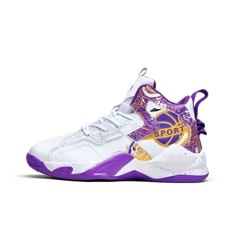 Kuding Shock Absorbers With Slip Resistant And Abrasion Resistant Properties Mid Top Basketball Shoes Unisex-1