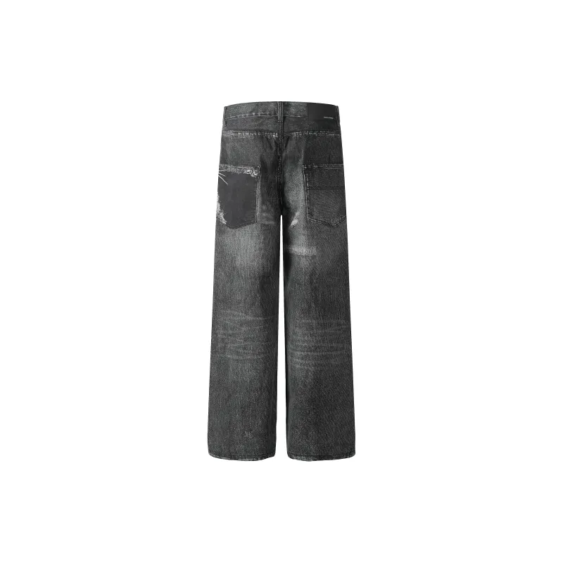 VINMUK Jeans Unisex Black Gray Color-1
