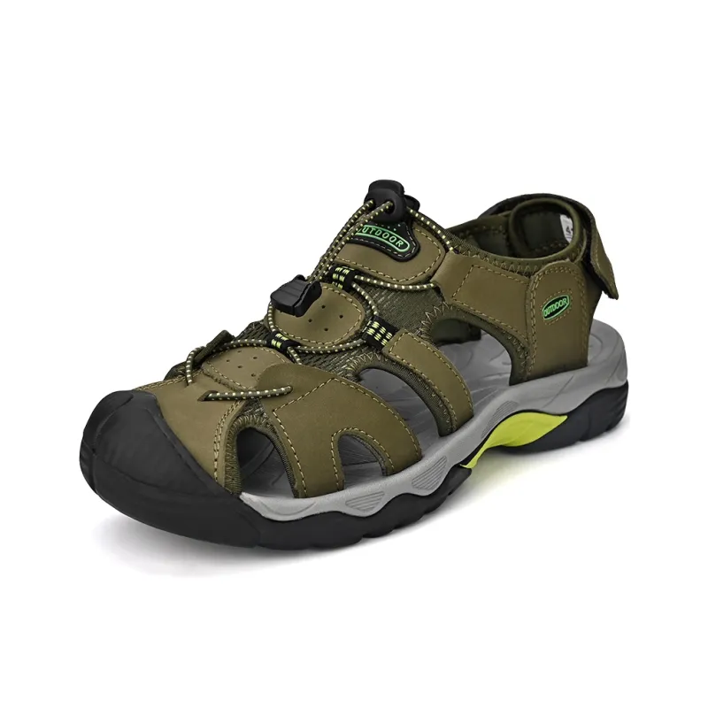 Kuding Beach Sandals Men Gold/Brown/Green/Dark Blue/Gray/Black-9
