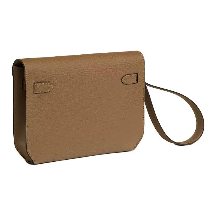 HERMES Kelly Depeches Epsom Calfskin Clutch Men's 3G Alezan Chestnut-2