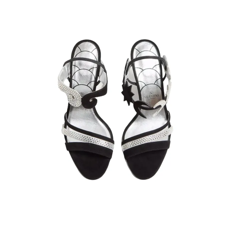 Valentino L'UNE ET L'AUTRE One Strap Sandals 8.5cm Women's Silver-4