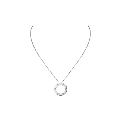 CARTIER Love Necklace Collection 18K White Gold Necklaces Unisex