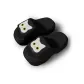 B3235-1 Black, Platform White Cat Slide Slippers