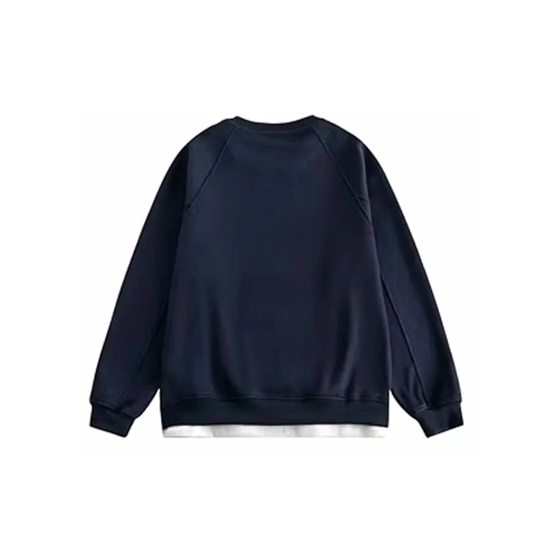 PAZZO Heavyweight Mock Two Piece Crew Neck Sweatshirt Coat Unisex-9