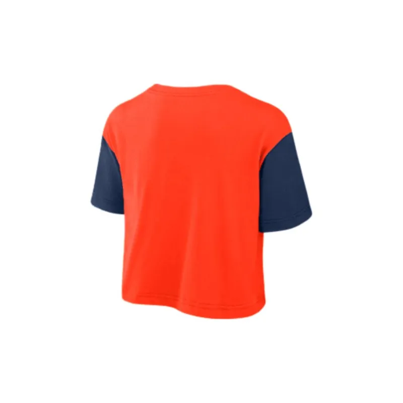 Nike Houston Astros Script Women's Nike Dri FIT Mlb Cropped T Shirt-1