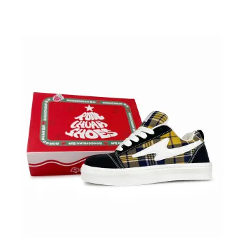 Rongchuan Low Top Skateboard Shoes Unisex Black Yellow