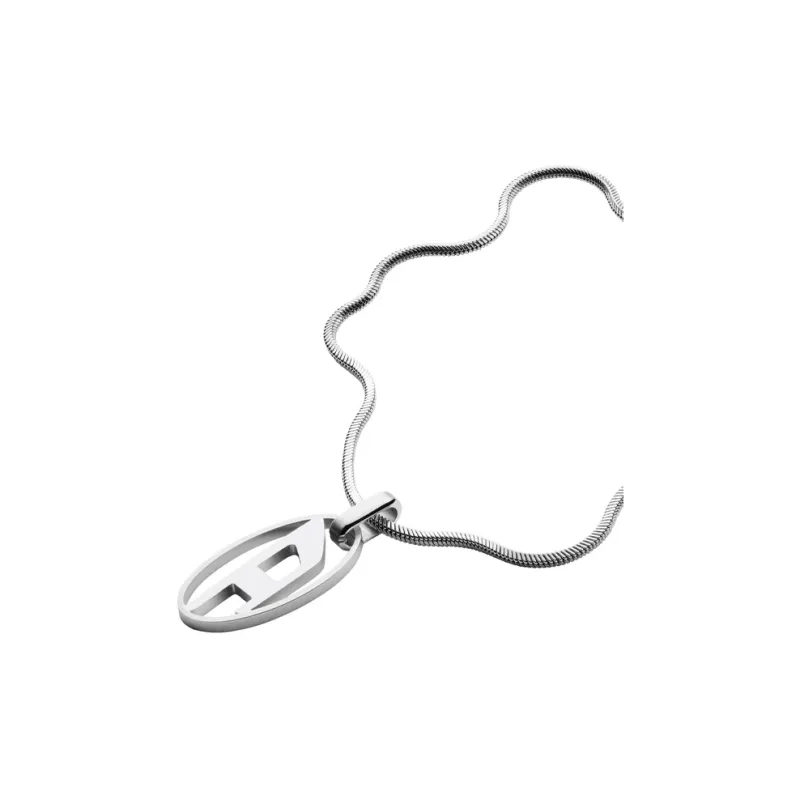 DIESEL Logo pendant Necklace-2
