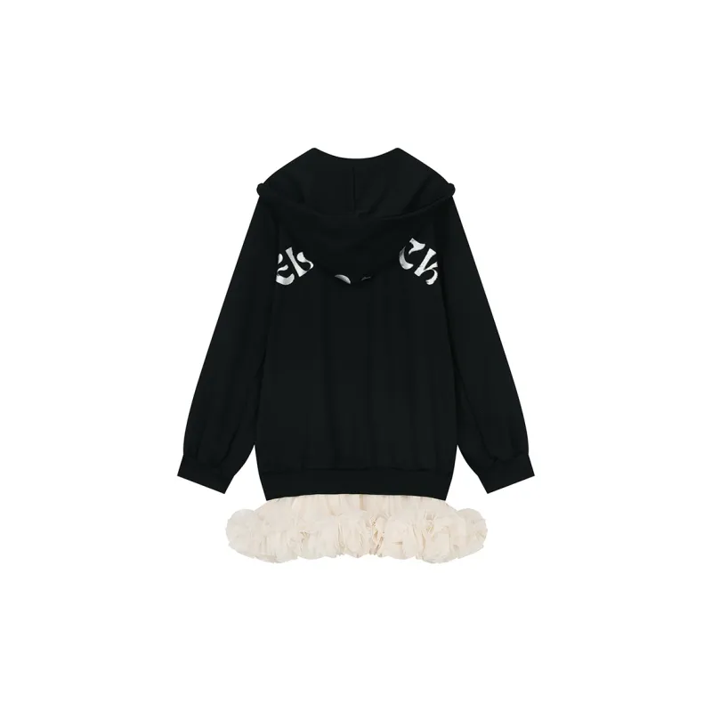 ELF SACK Long Sleeved Dress Women's Ballet Black-1